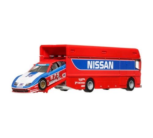 Hot Wheels Premium Team Transport Euro Hauler & 94 Nissan 300 ZX GTS HRV44 Hot Wheels Premium Team Transport Euro Hauler & 94 Nissan 300 ZX GTS HRV44