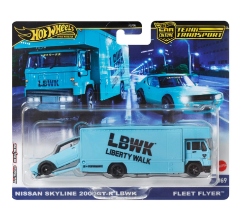 Hot Wheels Team Transport Nissan Skyline 2000 GT-R Fleet Flye HRV45 Hot Wheels Team Transport Nissan Skyline 2000 GT-R Fleet Flye HRV45