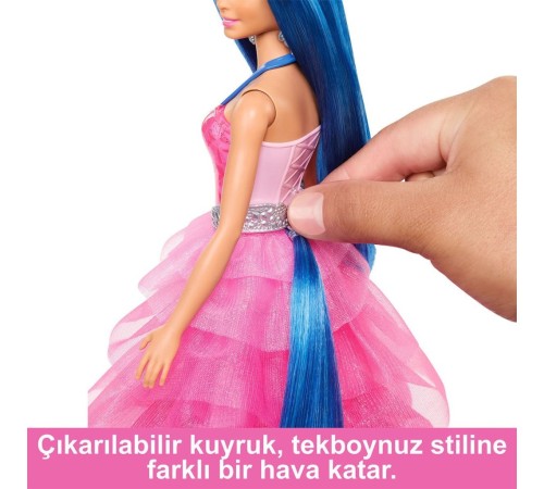 HRR16 Barbie Mavi Saçlı Prenses Bebek
