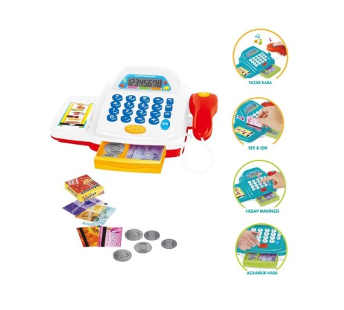 HUA-66109 Işıklı Sesli Yazar Kasa -Vardem Oyuncak HUA-66109 Işıklı Sesli Yazar Kasa -Vardem Oyuncak