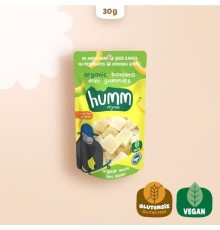 Humm Organik Muzlu Glutensiz Vegan Mini Küpler 30 Gr