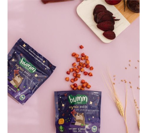 Humm Organik Pancarlı ve Tam Tahıllı Puflar 30 Gr Humm Organik Pancarlı ve Tam Tahıllı Puflar 30 Gr