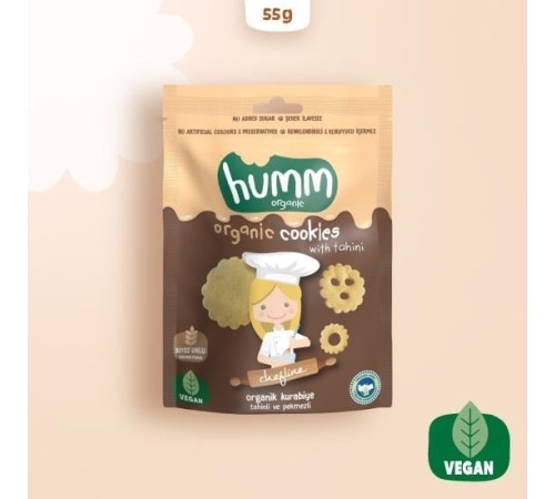 Humm Organik Tahinli ve Pekmezli Vegan Kurabiye 55 Gr Humm Organik Tahinli ve Pekmezli Vegan Kurabiye 55 Gr