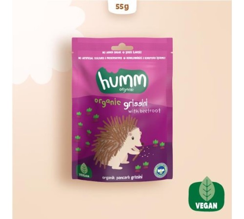 Humm Organik Vegan Pancarlı Grissini 55 Gr Humm Organik Vegan Pancarlı Grissini 55 Gr