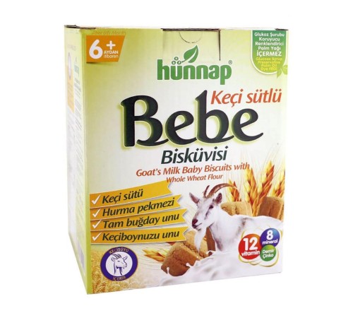 Hünnap Keçisütlü Vitaminli Bebe Bisküvisi 400 Gr Hünnap Keçisütlü Vitaminli Bebe Bisküvisi 400 Gr