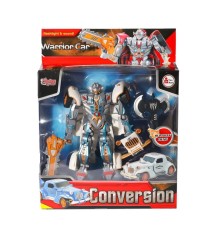 HW-668-1-2 Işıklı Dönüşebilen Robot Araba -Vardem