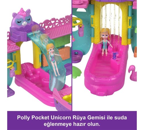 HWP26 Polly Pocket Unicorn Bot Oyun Seti HWP26 Polly Pocket Unicorn Bot Oyun Seti