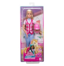 HXJ38 Barbie Binici Bebek - Malibu -Barbie Mysteries: The Great Horse Chase