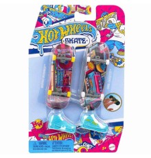 HXL17 Hot Wheels Skate Retro Temalı İkili Parmak Kaykay ve Ayakkabı Paketi