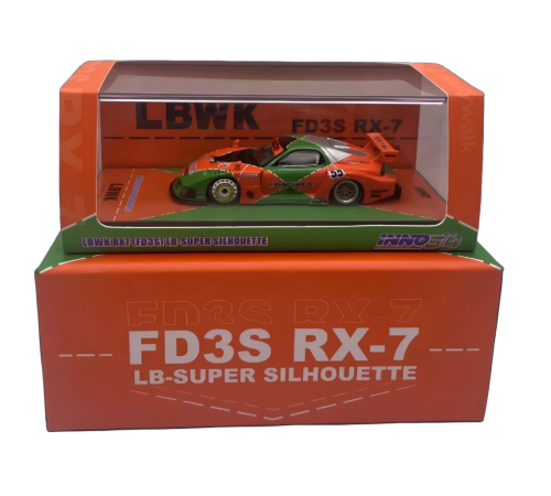 Inno 1/64 LBWK RX7 (FD3S) LB-SUPER Silhoutte Inno 1/64 LBWK RX7 (FD3S) LB-SUPER Silhoutte