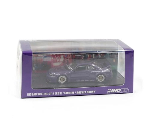 Inno 1/64 Nissan Skyline GT-R (R33) "PANDEM ROCKET BUNNY" Purple Inno 1/64 Nissan Skyline GT-R (R33) "PANDEM ROCKET BUNNY" Purple