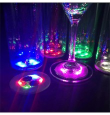 Işıklı Yapışkanlı Bardak Altı Aparatı Ledli 3 Fonksiyonlu 6 cm Çap