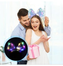Işıltılı Fiber Fiyonk Gece Tacı Işıklı Ledli Eğlence Tacı 1 Adet 20x21 cm