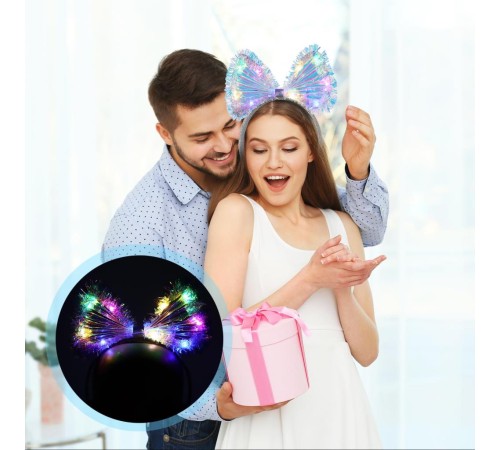Işıltılı Fiber Fiyonk Gece Tacı Işıklı Ledli Eğlence Tacı 1 Adet 20x21 cm Işıltılı Fiber Fiyonk Gece Tacı Işıklı Ledli Eğlence Tacı 1 Adet 20x21 cm