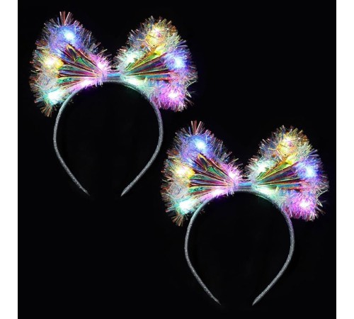 Işıltılı Fiber Fiyonk Gece Tacı Işıklı Ledli Eğlence Tacı 1 Adet 20x21 cm Işıltılı Fiber Fiyonk Gece Tacı Işıklı Ledli Eğlence Tacı 1 Adet 20x21 cm