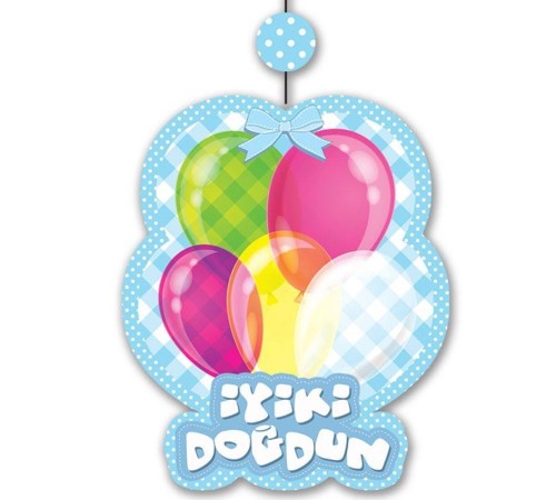 İyiki Doğdun Yazılı Asmalı İp Süs Mavi Renk 3 lü Set 12x45 cm İyiki Doğdun Yazılı Asmalı İp Süs Mavi Renk 3 lü Set 12x45 cm