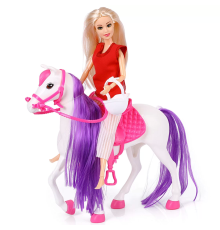 Jasmine Atlı Bebek Beyaz-Pembe