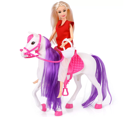 Jasmine Atlı Bebek Beyaz-Pembe