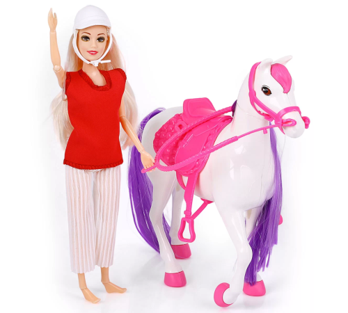 Jasmine Atlı Bebek Beyaz-Pembe