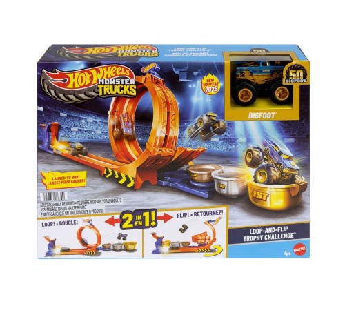 JBX64 Hot Wheels Monster Trucks Döngü ve Takla Bigfoot Oyun Parkuru