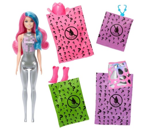 JCP01 Barbie Color Reveal - Renk Değiştiren Sürpriz Barbie Disco Star Serisi JCP01 Barbie Color Reveal - Renk Değiştiren Sürpriz Barbie Disco Star Serisi