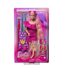 JDC85 Barbie Upuzun Muhteşem Saçlı Bebekler Pembe Saçlı Bebek