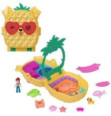 JFV00 Polly Pocket Ananas Köpekçik Plajı Mini Oyun Seti