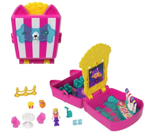 JFV01 Polly Pocket Kedicik Sineması Mini Oyun Seti