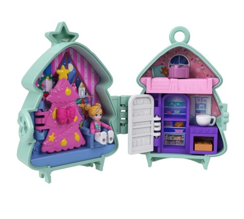 JGM53 Polly Pocket Sevimli Yılbaşı 2li Paket Oyun Seti