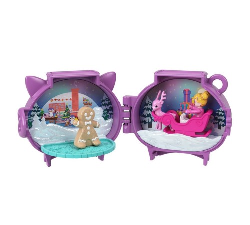 JGM53 Polly Pocket Sevimli Yılbaşı 2li Paket Oyun Seti