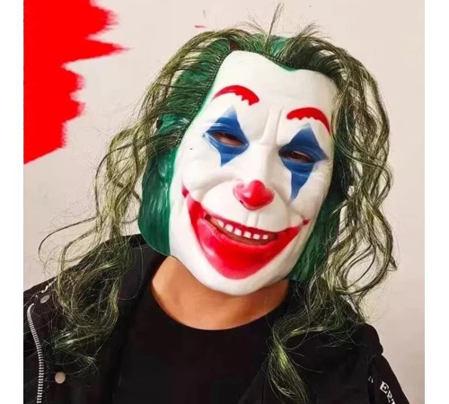 Joaquin Phoenix Joker Maskesi Yeşil Saçlı Joaquin Phoenix Joker Maskesi Yeşil Saçlı