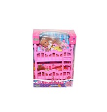 K899-17  2 Katlı Kutulu Ranzalı Bebek  Seti-Halit Can Oyuncak