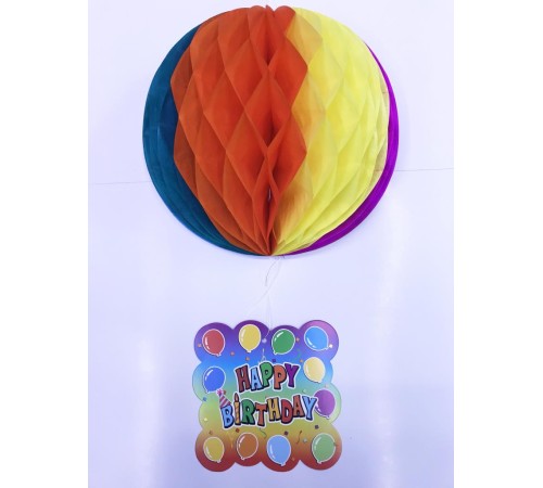 Kağıt Süs Happy Birthday Dekor 55 cm-0748 Kağıt Süs Happy Birthday Dekor 55 cm-0748