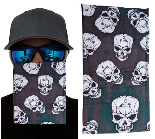 Kahve Yeşil Renk Üzeri Likralı Çoklu Kafatası Baskılı Baf Buff Bandana 25x48 cm Kahve Yeşil Renk Üzeri Likralı Çoklu Kafatası Baskılı Baf Buff Bandana 25x48 cm