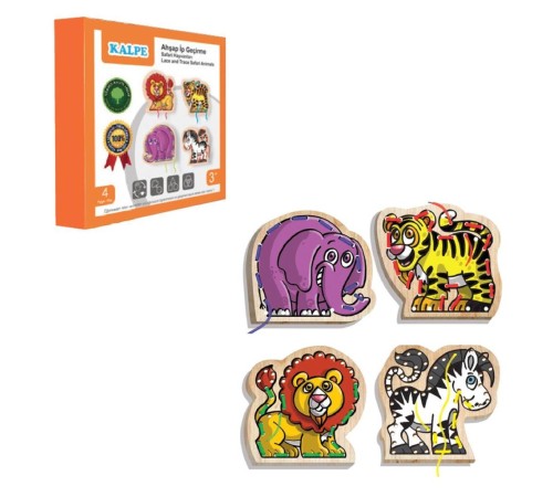 KAL-1019-1020 Chiva, Ahşap İp Geçirme- Safari Hayvanlar KAL-1019-1020 Chiva, Ahşap İp Geçirme- Safari Hayvanlar