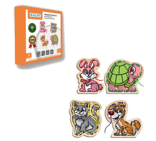 KAL-1019-1020 Chiva, Ahşap İp Geçirme- Safari Hayvanlar KAL-1019-1020 Chiva, Ahşap İp Geçirme- Safari Hayvanlar