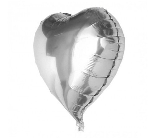 Kalp Balon Folyo Gümüş 60 cm 24 inç Kalp Balon Folyo Gümüş 60 cm 24 inç