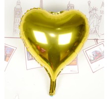 Kalp Uçan Balon Folyo Sarı 80 cm 32 inç
