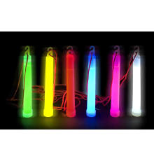 Karanlıkta Yanan Asılabilir ip Aparatlı Glow Stick Kolye Glow Stick Lamba 6 Adet 6 Renk 15 cm