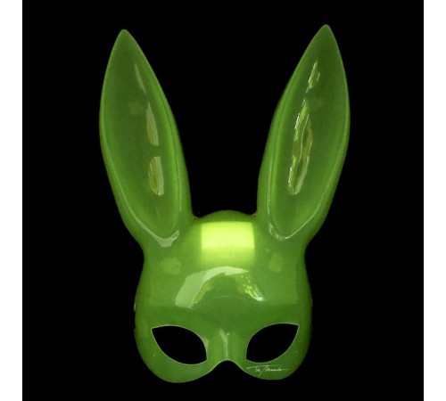 Karanlıkta Yanan Glow Floresan Tavşan Maskesi 32x22 cm Karanlıkta Yanan Glow Floresan Tavşan Maskesi 32x22 cm