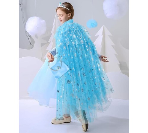 Karlar Ülkesi Elsa Frozen Mavi Pelerin – 80 cm Kar Desenli Çocuk Pelerini ( Taç Hariç ) Karlar Ülkesi Elsa Frozen Mavi Pelerin – 80 cm Kar Desenli Çocuk Pelerini ( Taç Hariç )