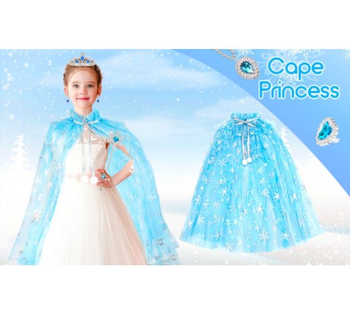 Karlar Ülkesi Elsa Frozen Mavi Pelerin – 80 cm Kar Desenli Çocuk Pelerini ( Taç Hariç ) Karlar Ülkesi Elsa Frozen Mavi Pelerin – 80 cm Kar Desenli Çocuk Pelerini ( Taç Hariç )