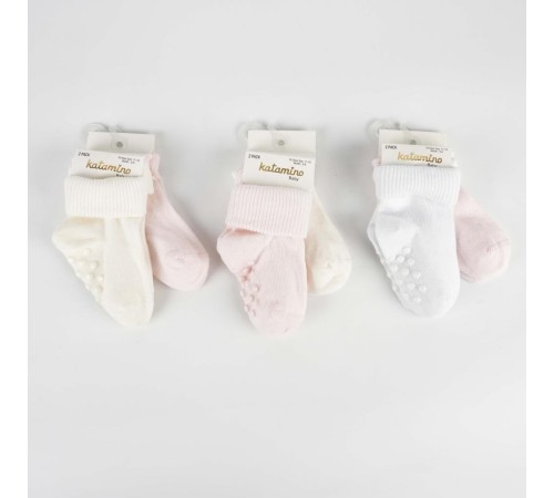 Cenet 2'li Abs'li Kız Bebek Soket Çorap K44048 Asorti Cenet 2'li Abs'li Kız Bebek Soket Çorap K44048 Asorti