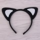 Kedi Kulak Taç Siyah İçi Beyaz Renk Pofuduk 15X17 cm