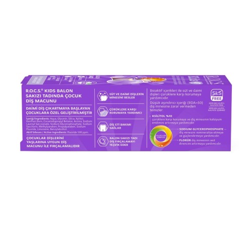 .Kids Diş Macunu 35ml 4-7 Yaş Sakız