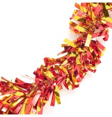 Kırmızı Altın Renk 6 cm Genişlik Garland Çift Renk Sim Süs 180 cm