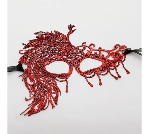 Kırmızı Dantel Masquerade Maskesi 4 No Kırmızı Dantel Masquerade Maskesi 4 No