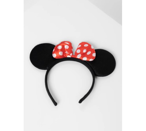 Kırmızı Fiyonklu Minnie Mouse Taç Fare Tacı Kafa Bandı