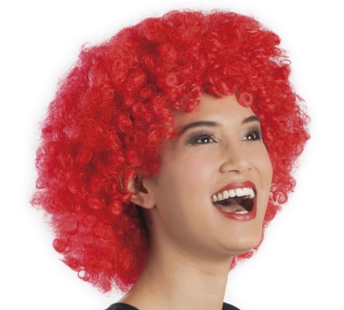 Kırmızı Renk Kıvırcık Afro Bonus Peruk Kırmızı Renk Kıvırcık Afro Bonus Peruk