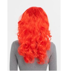 Kırmızı Renk Uzun Dalgalı Parti Peruğu